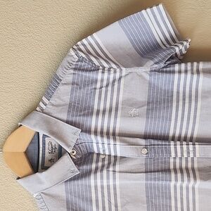 Original Penguin gray striped casual button down shirt M